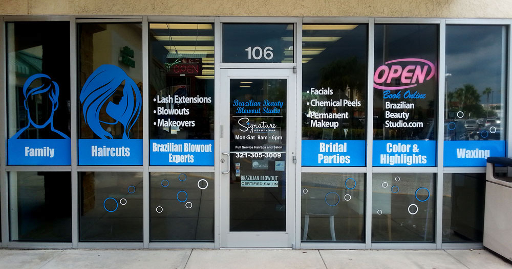 Window Lettering, Window Film, See Thru Film, Perforated Vinyl Print